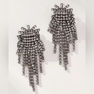 Anthropologie Crystal Firework Evening Earrings